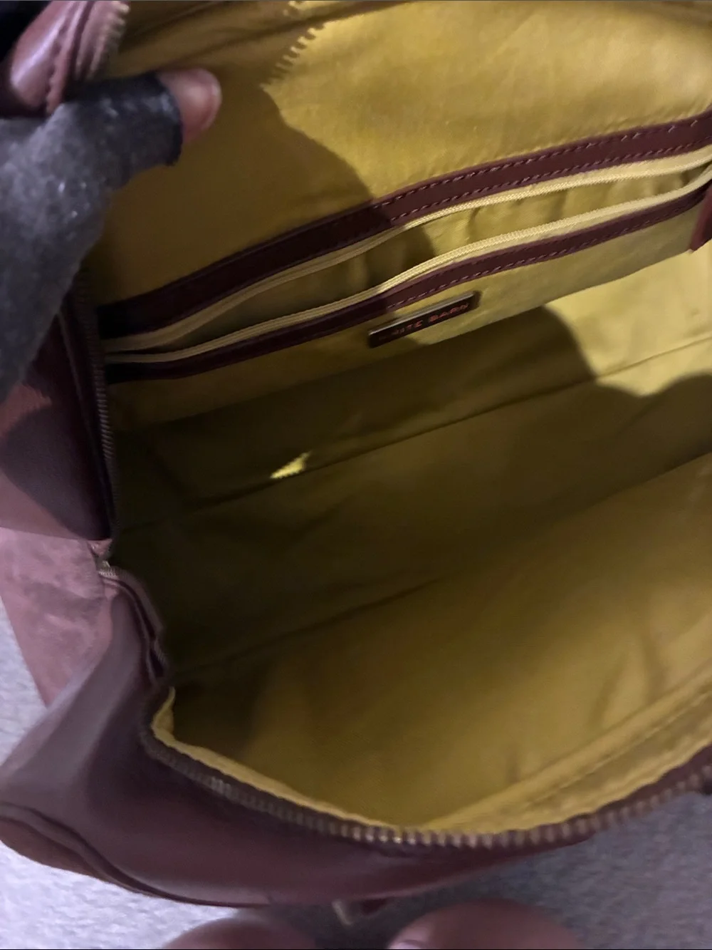 Men's White Barn Bath & Body Works Weekend Duffel Brown Suede Bag